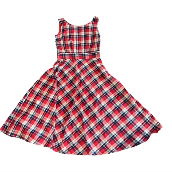 red white and blue summer dress Red White and Blue Paint Spatters Dress – PAOM main image 0